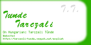 tunde tarczali business card